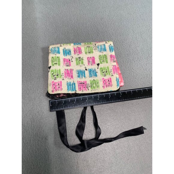 Vintage Satin Accordion Jewelry Travel Organizer With Ribbon Ties - Picture 6 of 7